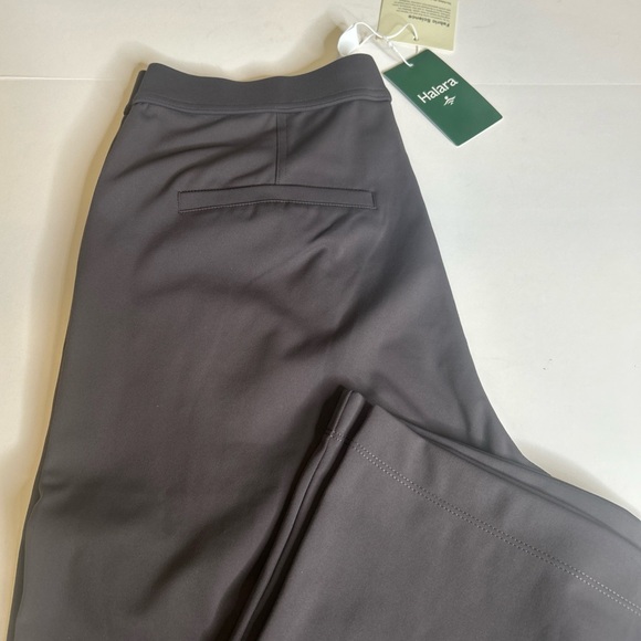 Halara Pleated High Waist Wide Leg Pull On Stretch Pants Medium Petite Gray - Picture 8 of 16